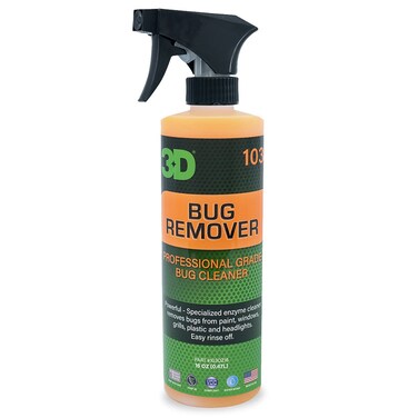 3D Bug Remover - All Purpose Exterior Cleaner &amp; Degreaser to Wipe Away Bugs on Plastic, Rubber, Metal, Chrome, Aluminum, Windows &amp; Mirrors, Suitable for use on Car Paint, Wax &amp; Clear Coat 16oz.
