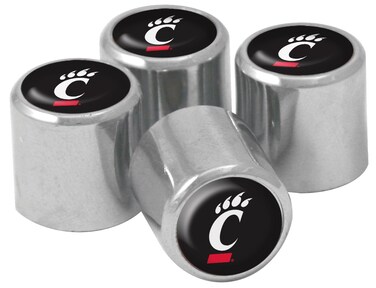 NCAA Cincinnati Bearcats Metal Tire Valve Stem Caps, 4-Pack