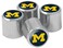 NCAA Michigan Wolverines Metal Tire Valve Stem Caps, 4-Pack