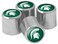 NCAA Michigan State Spartans Metal Tire Valve Stem Caps, 4-Pack