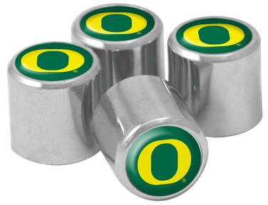 NCAA Oregon Ducks Metal Tire Valve Stem Caps, 4-Pack