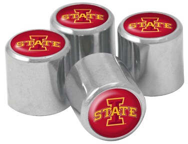 NCAA Iowa State Cyclones Metal Tire Valve Stem Caps, 4-Pack