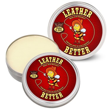 Leather Better Natural Leather Furniture Conditioner - for Boots, Shoes, Purses, Car Seats, Jackets, and Couches/Restore Moisture and Prevent Cracking / 10.04 oz