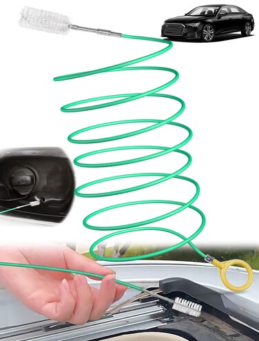 Upgraded Auto Sunroof Drain Cleaning Tool, 120 Inch Flexible Drain Brush Long Pipe Cleaners for Car, Tube Cleaning Brush Slim Drain Dredging Tool Perfect for Car Sunroof, Windshield Wiper Drain Hole