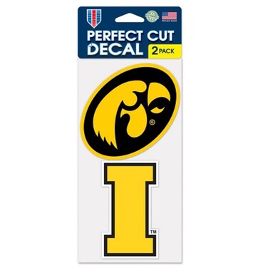 WinCraft Iowa Hawkeyes Auto Decals 2 Pack - 4" by 4" Each