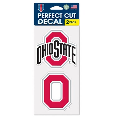 Ohio State Buckeyes Auto Decals 2 Pack - 4" by 4" Each
