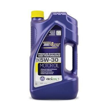 Royal Purple 51530 API-Licensed SAE 5W-30 High Performance Synthetic Motor Oil - 5 qt., Model:ROY51530