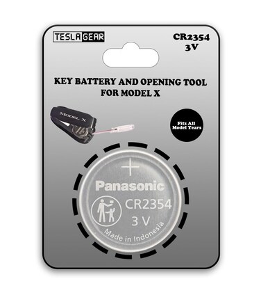 Tesla Model X Key Fob Battery Replacement Original OEM CR2354 (with Opening Tool Included)