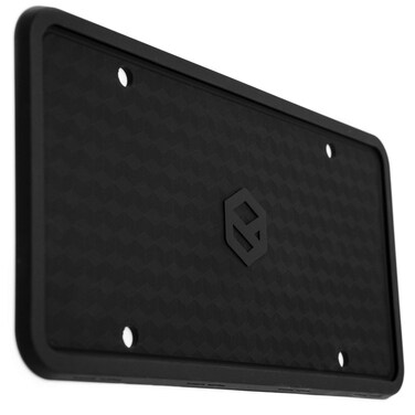 Rightcar Solutions Silicone License Plate Frame   The Original Premium Grade Silicone Car Plate Frame   Rust Proof, Rattle Proof, Weather Proof License Plate Holder (Black)