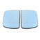 Qiilu 1 Pair Wing Mirror Glass, Car Anti Blind Left &amp; Right Door Rearview Mirror Glass with Heated Function for X5 E53 1998-2006