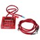 Qiilu Car Voltage Stabilizer, Universal Fuel Saver Voltage Stabilizer Regulator Kit with 3 Earth Ground Cables for Car Truck (Red)
