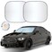 EcoNour Car Windshield Sun Shade Foldable   Front Windshield Shade for Sun, Heat and UV Rays   Sunshade for Car Front Window and Interior Sun Protection   Medium (28 x 31 inches)