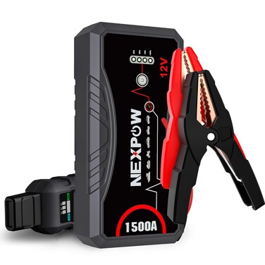 NEXPOW Car Jump Starter Car Battery Jump Starter Pack 1500A Peak Q10S for Up to 7.0L Gas and 5.5L Diesel Engine12V Auto Battery Booster,Jumper Cables Portable Lithium Jump Box with LED Light/USB QC3.0