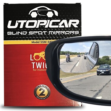 Blind Spot Convex Car Mirrors: XLarge Rear View - Rearview Automotive Mirror for Car - Exterior Accessories and Interior for Women &amp; Men (2Pack)