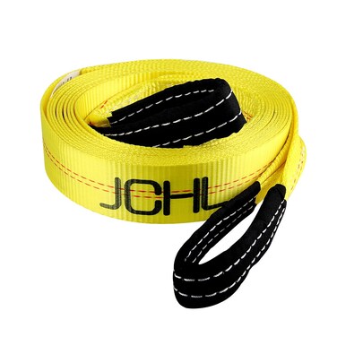 JCHL Recovery Tow Strap with Reinforced Loops 2inx20ft Heavy Duty 24,000lb Break Strength Vehicle Recovery Rope Use for Emergency Towing Rope, Tree Saver, Winch Extension, Triple Reinforced Loops