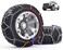 Snow-Chains Auto Fixing 1 Min Quick Installation Tire-Chains, Heavy-Duty Emergency Tire Traction Chain for Pickup Trucks and Off-road SUV Car Tires 255 265 275 285 - Set of 2