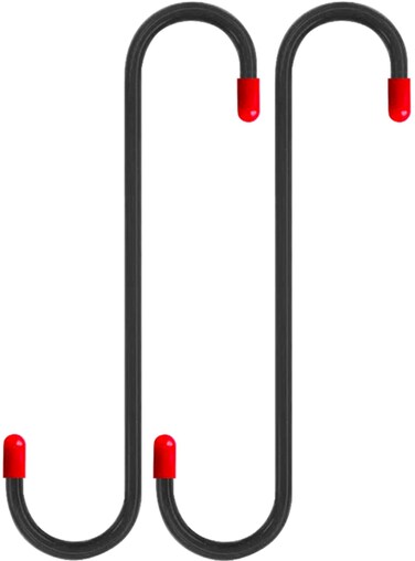 2 Pieces Brake Caliper Hanger Hooks with Red Rubber Tips for Automotive Tool Use,Christmas Stocking Stuffers Gifts for Men dad Father (Black)