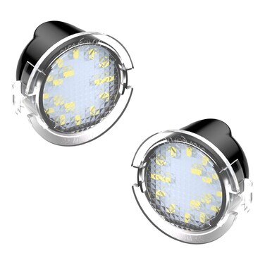 RUXIFEY Side Mirror Puddle Light LED Lamp Compatible with Ford F150 Explorer Edge Expedition Flex Fusion Taurus X, 6000K White, 2-Pieces