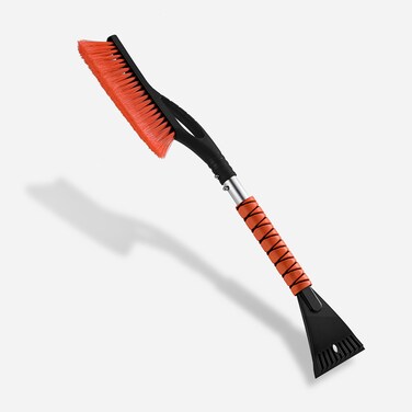 egghat 26.7" Snow Brush and Ice Scraper for Car, Detachable Frost Removal Tool for SUV, Ergonomic Foam Grip for Trucks, Strong But Light Weight Snow Brush and Scraper Combo Winter Accessories (Orange)