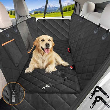 Kytely Dog Car Seat Cover for Back Seat,Waterproof Hammock with Mesh Window, Anti-Scratch Nonslip Car Seat Protector for Dogs, 600D Heavy Duty Dog Seat Cover for Cars Trucks and Suvs