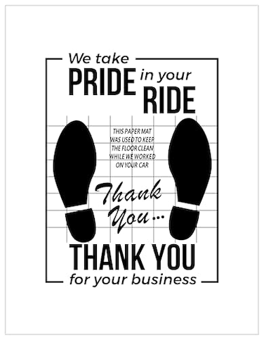 White Car Paper Floor Mats,50Pcs Vehicles Disposable Floor Pads,Temporary Cars Floor Protector,Automotive Mat Covers Protector,Detailing Detail Wash,Temporary Sticky 16x20inch