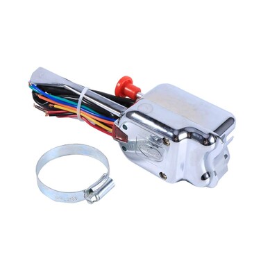 Turn Switch, Universal Street Hot Rod Chrome Turn Switch for 12V
