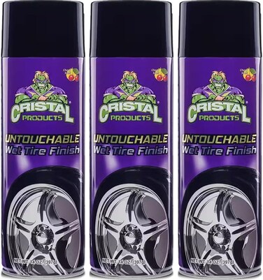 Cristal Products Untouchable Wet Tire Finish, 13 Ounce (Pack of 3)