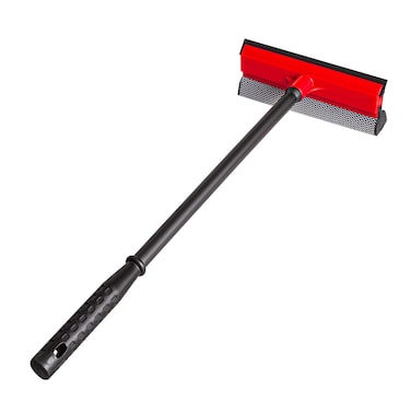 DSV Standard Window Squeegee for Car Windows, 2-in-1 Window Cleaner for Car Windshield, Gas Station, Shower, and Glass   Auto Squeegee with 17.5" Handle, 8" Soft Rubber Blade &amp; Highly Absorbent Sponge