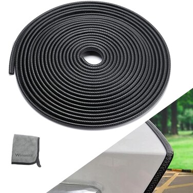 Winunite 32.8Ft(10M) Car Door Edge Guards Black, Fits Most Vehicles, No Glue Required, Fade-Resistant, U-Shaped Automotive Trim Car Door Edge Protector for Trucks SUV Sedans