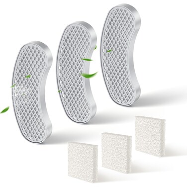 3-Pack Filters Replacement &amp; 3-Pack Pre-Filter Sponges, Compatible with Petlipo Pet Cat Water Fountain