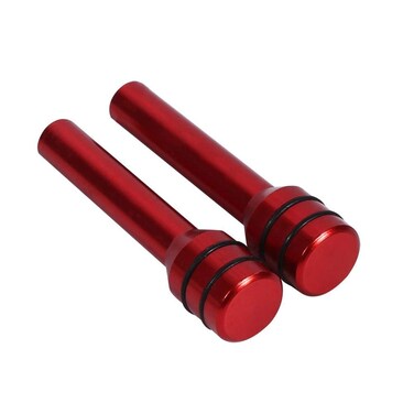 Car Door Lock Knobs 2pcs Universal Car Truck Aluminum Interior Door Lock Knob Pins Cover(Red)