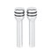 Automobile Door Lock knobs - Car Door Lock Knobs 2pcs Universal Car Truck Aluminum Interior Door Lock Knob Pins Cover(Silver)