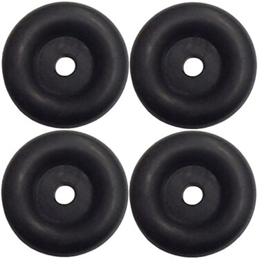 JQuad (4 Pack) 2.5" Trailer Ramp Door Bumper, Compatible with Truck Cargo Hatch - Round Rubber Bump Stops