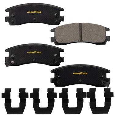 Goodyear Brakes GYD698   Ceramic Rear Brake Pads fit Buick Century 05-04, LeSabre 05-00, Park Avenue 05-97, Regal 04-94, Riviera 99-92; Cadillac Allante 1993, DeVille 0 &amp; More - See Applications Below