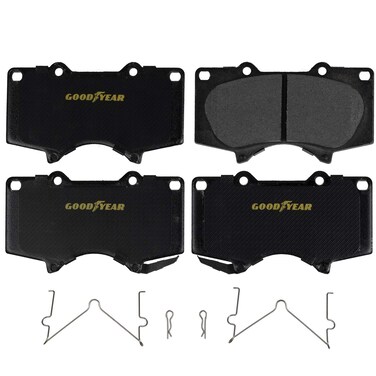 Goodyear Brakes GYD976   Carbon-Ceramic Front Brake Pads fits Lexus GX460 18-10, GX470 09-03; Mitsubishi Montero 19-09; Toyota 4Runner 20-03, FJ Cruiser 14-07, Sequoia 07-02, Tacoma 20-05,Tundra 06-02