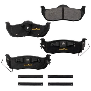 Goodyear Brakes GYD1041 Truck and SUV Carbon Ceramic Rear Disc Brake Pads Set Vehicle Replacement Part for Infiniti QX56, Commander, and More