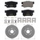 Goodyear Brakes PRK59771R   Rear Premium Brake Kit with Pair (2) of AntiOx Coated Brake Rotors and Ceramic Brake Pads fits Acura TSX 08-04; Honda Accord 07-03