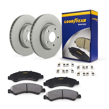 Goodyear Brakes PRK59795R   Rear Premium Brake Kit with Pair (2) of AntiOx Coated Brake Rotors and Ceramic Brake Pads fits Honda Odyssey 10-05