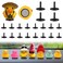 YIBEICO 20pcs Duck Plug, Rubber Duck Mount, Flock Locker Rubber Duck Holder Dashboard for Jeep Dash &amp; Fixed Display, Gift for Jeep Lover, (Rubber Duck Excluded) Double-Sided Stickers Included (20pcs)