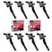 MAS Ignition Coil DG508 &amp; Motorcraft Spark Plug SP479 compatible with Ford 4.6L 5.4L V8 DG457 DG472 DG491 CROWN VICTORIA EXPEDITION F-150 F-250 MUSTANG LINCOLN MERCURY EXPLORER (Set of 8)