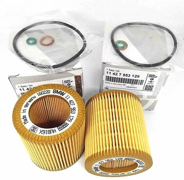 11-42-7-953-129 Set Oil-Filter Element for BMW F22 F23 F30 F34 228i 320i 328i 428i 428i Gran Coupe 528i X1 X3 Z4 Premium Quality - 2 Pack