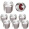 Brass (8 Pack) Tire Valve Caps Silver, Premium Metal Rubber Seal Tire Valve Stem Caps, Dust Proof Covers Universal fit for Cars, SUVs, Bike and Bicycle, Trucks, Motorcycles