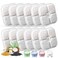 Cat Water Fountain Replacement Filters Fit for 2.5L Fountain with Whiskers Pattern Triple Action Water Pet Cat Drinking Fountain Filter Pack of 12