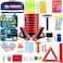 LIANXIN Roadside Assistance Emergency Kit - Car Emergency Kit with Jumper Cables (Upgraded) Emergency Roadside Kit for Car 142 Pieces Car Safety Kits,Tow Strap,Tool Kit,Reflective Warning Triangle