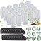 40 Pack Cat Water Fountain Filters-Cat Fountain Replacement Filters for Stainless Steel 108/3.2L&amp; 67oz/2L Adjustable Water Flow Pet Water Fountain(20 Pack Pet Water Filter Refills+20 Pack Sponges)