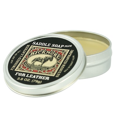Bickmore Saddle Soap Plus - 2.8oz - Leather Cleaner &amp; Conditioner With Lanolin - Restorer, Moisturizer, and Protector