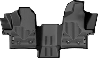 Husky Liners Weatherbeater Floor Mats   Fits 2022-2024 Ford Transit (All Models w/Vinyl Floors) Full Coverage   Front Row, 1-pc Black - 18781