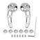 Qiilu Window Crank Handle, 2PCS 4 1/4" Car Window Handle Winder Riser Replacement Winder Crank Riser Window Handles for/Silver
