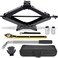 Scissor Jack 3 Ton (6610 lbs) Tire Changing Kit with Lug Wrench - Emergency Kit for Car, SUV, MPV