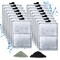 Zuqqony 15 Pack PF-L Filter Cartridges for Top Fin Silenstream PF20, PF30, PF40 and PF75 Power Filters, Remplacement Aquarium Carbon Cartridge with Zeolite